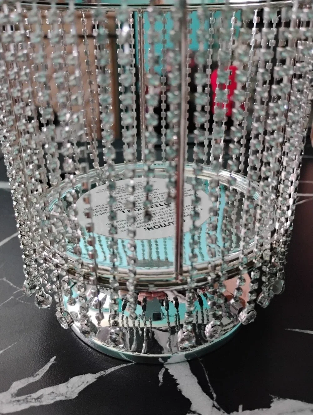 Bath & Body Works 3 Wick Rhinestone Dangling Candle Holder